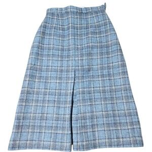 VTG Pitlochry Of Scotland 100% Wool‎ Midi A-Line Skirt Size 8 Made In Scotland